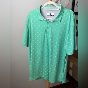 Pure Hockey Off Season Men’s Golf Polo Shirt Size XXL Green Performance Fabric